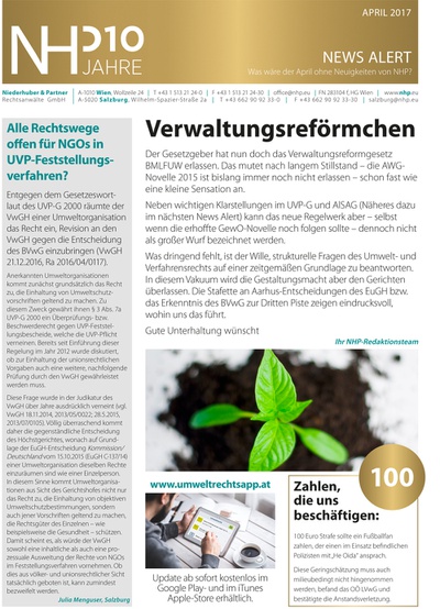 NHP News Alert April 2017 erschienen