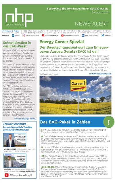 NHP NEWS ALERT: Sonderausgabe zum EAG erschienen