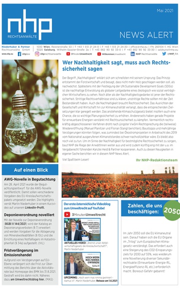 NHP NEWS ALERT MAI 2021 ERSCHIENEN