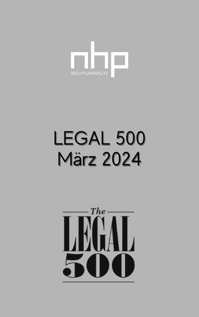 Zwei Auszeichnungen im LEGAL 500-Ranking